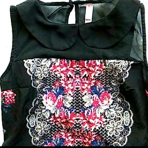 Floral and black dress